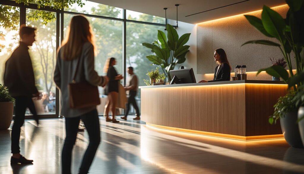 Banque d’accueil design : alliez élégance et fonctionnalité pro